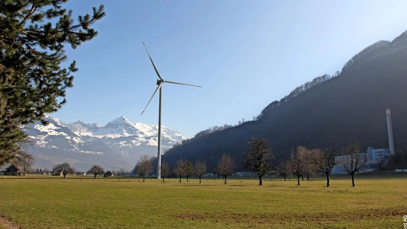 So könnte das Windkraftprojekt in Niederurnen und BIlten aussehen.