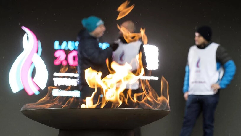 Das olympische Feuer der Jugend Winterspiele 2020 wurde auch durch Chur getragen. 
