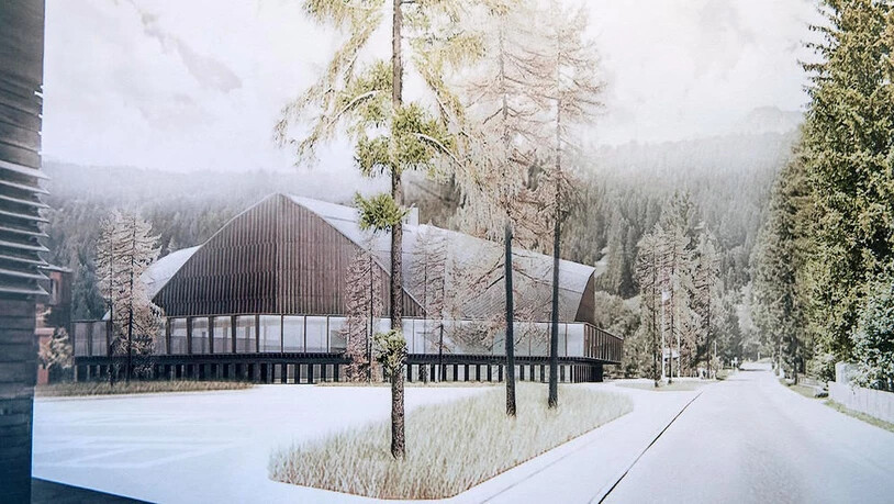 So soll das Eisstadion Davos ab 2020 aussehen. PRESSEBILD