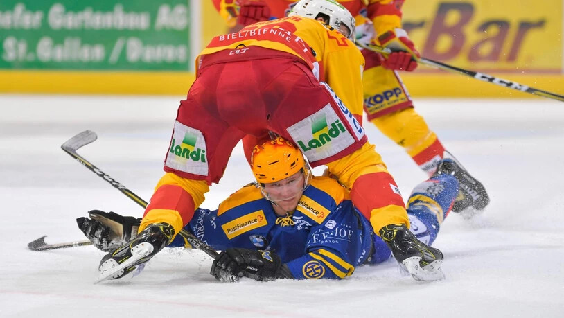 Biel bodigt im zweiten Spiel der Viertelfinal-Serie den HC Davos (im Bild Enzo Corvi).