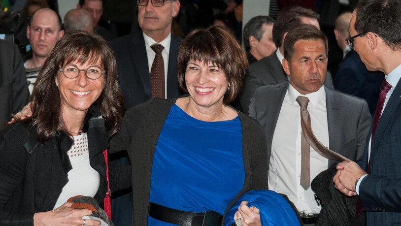 Frauenpower: Die St. Galler Regierungsrätin Heidi Hanselmann (links) mit Verkehrsministerin Doris Leuthard.