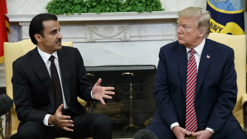 US-Präsident Donald Trump und der Emir von Katar, Tamim bin Hamad Al Thani, am Dienstag im Weissen Haus.