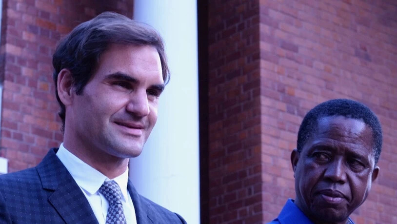 Roger Federer trifft Sambias Präsident Edgar Lungu