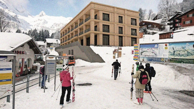 Erste Visualisierung: So soll das geplante «Panoramahotel Braunwald» einmal aussehen.