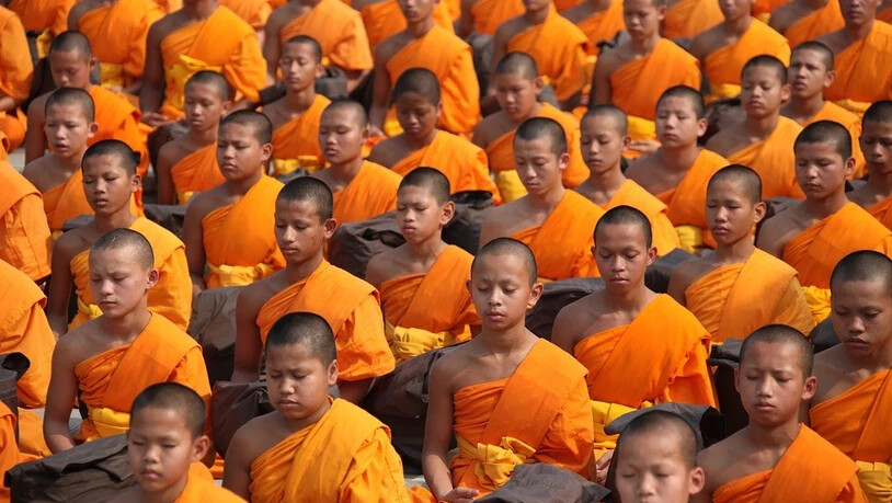 Auch zwei buddhistische Mönche werden nach Davos reisen.