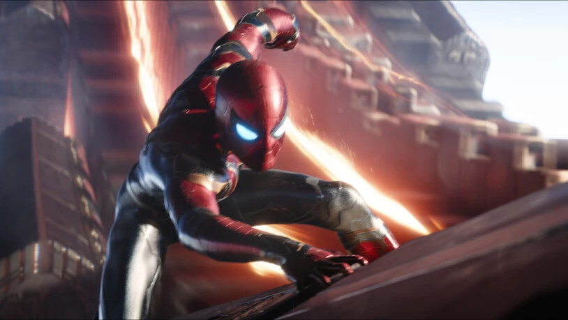 Das Bild zeigt Tom Holland als Spider-Man in "Avengers: Infinity War". Der Film hat am Wochenende vom 10. bis 13. Mai 2018 erneut am meisten Filmfans in die Schweizer Kinos gelockt. (Archiv)