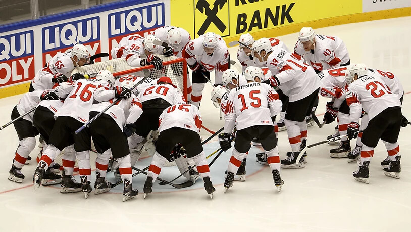 Die Schweizer Mannschaft - im Bild vor dem Viertelfinal gegen Finnland