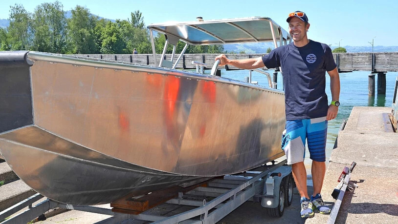 Inselwart Joe Kunz kann es kaum erwarten, mit dem neuen Boot in See zu stechen.