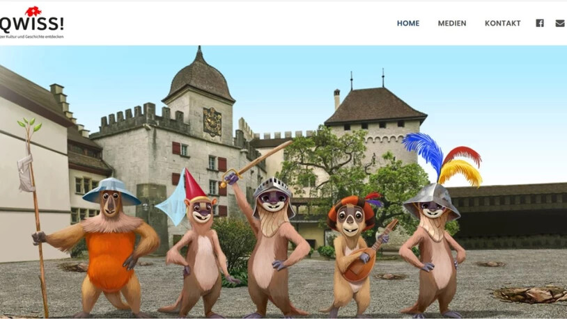 Die virtuellen Murmeltiere der neuen Kultur-App "Sqwiss" sollen Wanderfreunde künftig durch die ganze Schweiz führen. Vorerst sind sie auf dem Wanderweg "ViaUrschweiz" im Einsatz. (Screenshot)