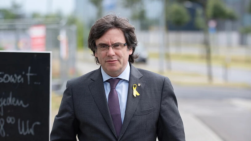 Carles Puigdemont nach einem Treffen mit dem katalanischen Regionalpräsidenten Quim Torra in Berlin am 21. Juni dieses Jahres.