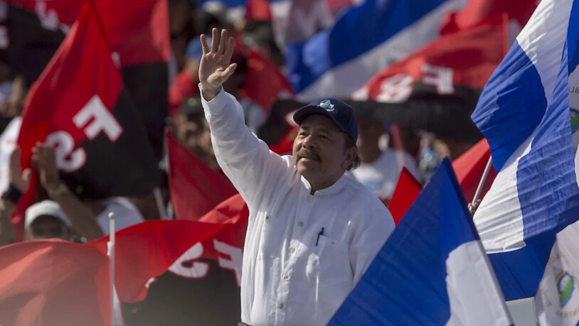 Nicaraguas Präsident Daniel Ortega bei der Feier zum 39. Jahrestag der sandinistischen Revolution in der Hauptstadt Managua.