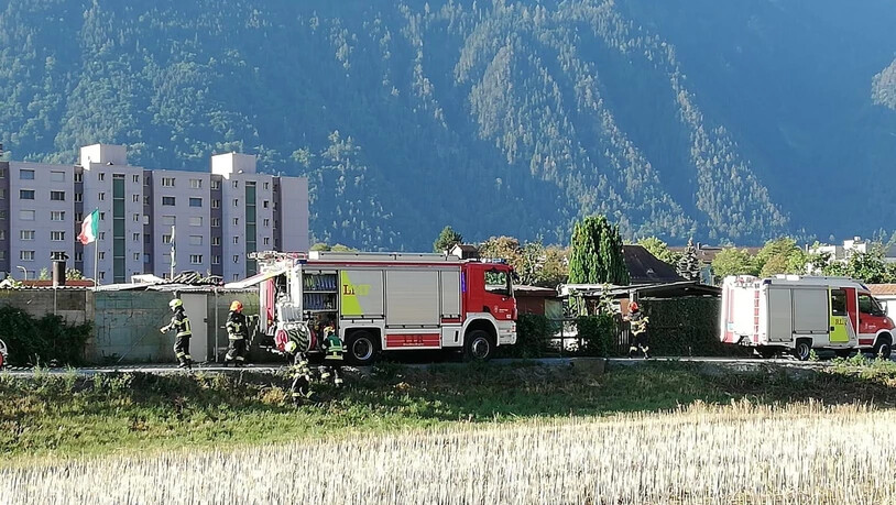 Der Einsatz im Schrebergartenquartier Austrasse in Chur.