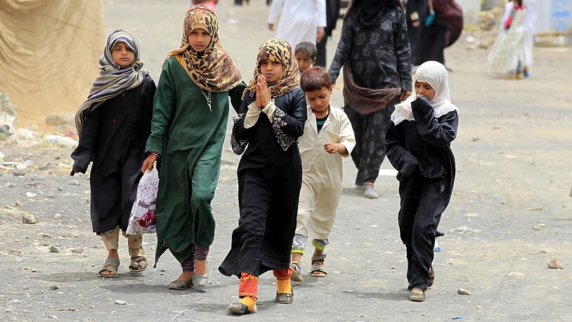 Kinder in Yemen auf der Flucht: Das Uno-Kinderhilfswerk Unicef unterstützt Kinder in Armut, humanitären Krisen und bewaffneten Konflikten. (Archiv)