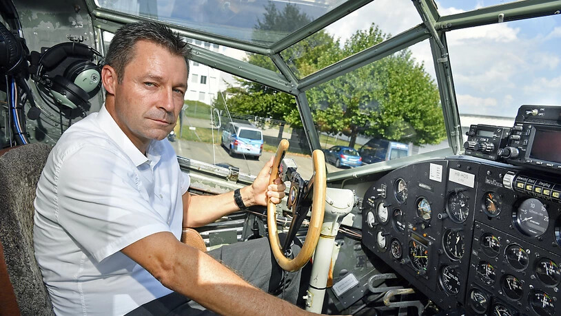Ist am Freitagnachmittag mit einer Gruppe aus Deutschland abgehoben: Ju-Air-Chefpilot Andreas Pfisterer.