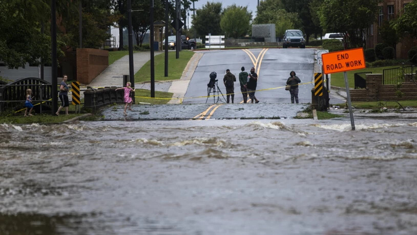 Überflutung nach "Florence" in Fayetteville, North Carolina.