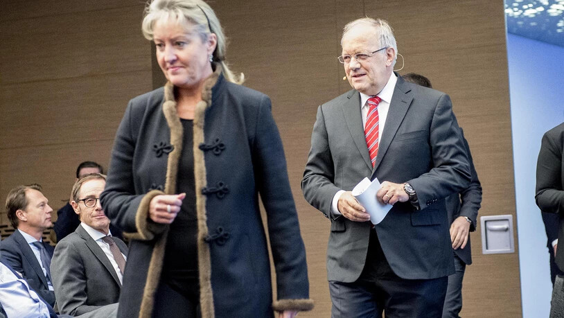 2016 mit Regierungsrätin Barbara Janom Steiner an einem Anlass des Bündner Gewerbeverbandes.