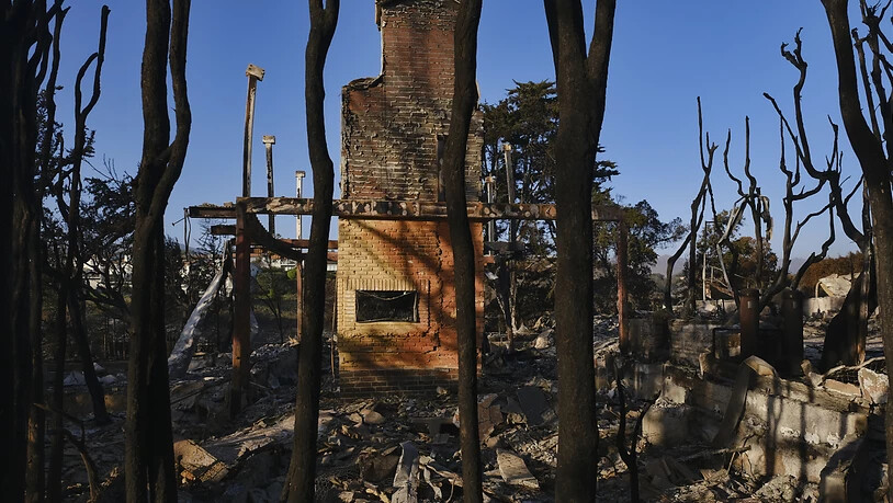 Brandruine in Malibu. Von der Feuersbrunst blieben auch die Häuser vieler Prominenten nicht verschont.