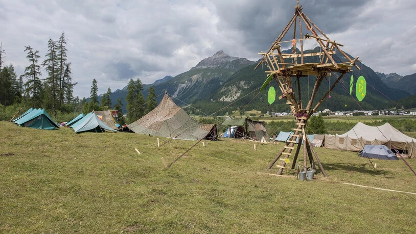 Das Sommerlager der Pfadi Graubünden im Jahr 2013 in Bever. 