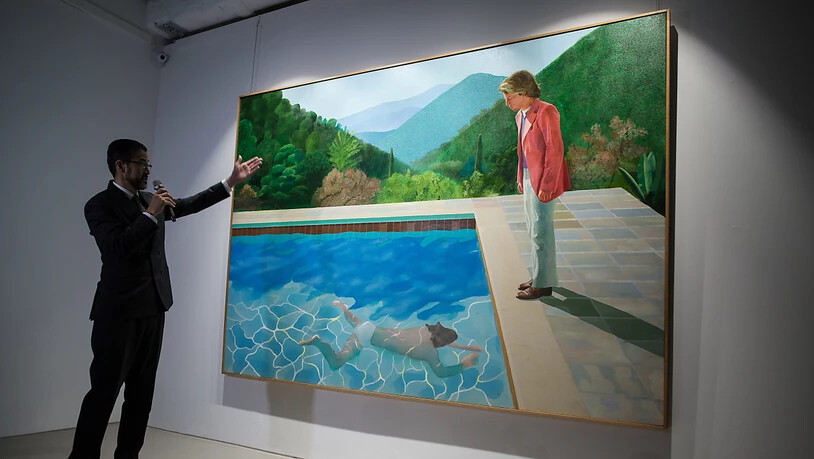 War einem Käufer bei einer Auktion in New York über 90 Millionen Dollar wert: das Bild "Porträt eines Künstlers (Pool mit zwei Figuren)" des britischen Malers David Hockney.