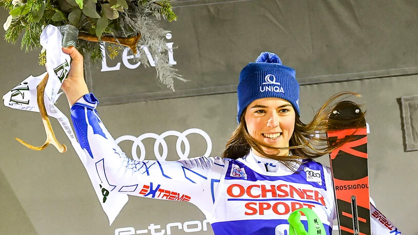Petra Vlhova - letztes Jahr vor Shiffrin Gewinnerin in Levi, diesmal hinter Shiffrin Zweite