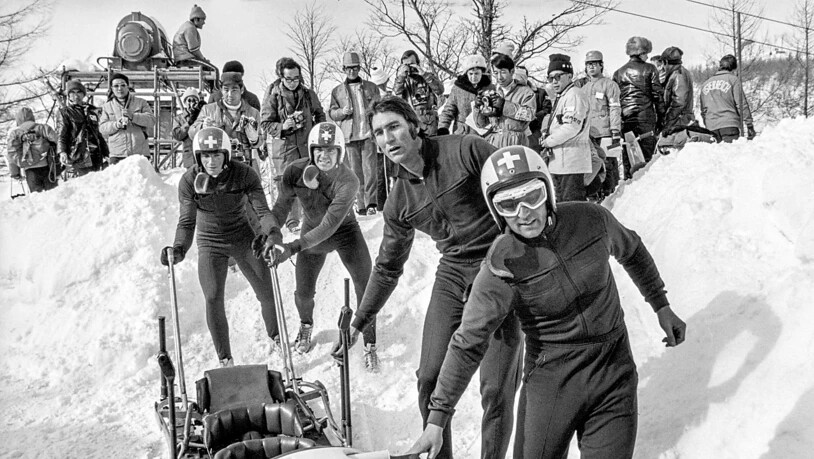 Früher waren die Schweizer Bobfahrer Medaillengaranten: Jean Wicki, Edy Hubacher, Hans Leutenegger und Werner Camichel (v. r.) gewannen 1972 im Vierer Gold