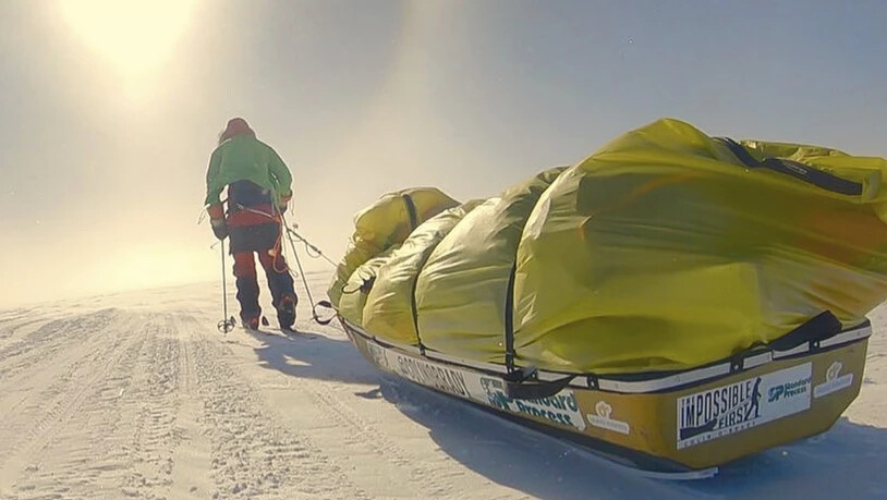 Die letzten 125 Kilometer der Antarktis-Durchquerung legte Colin an einem Stück in 32 Stunden zurück.