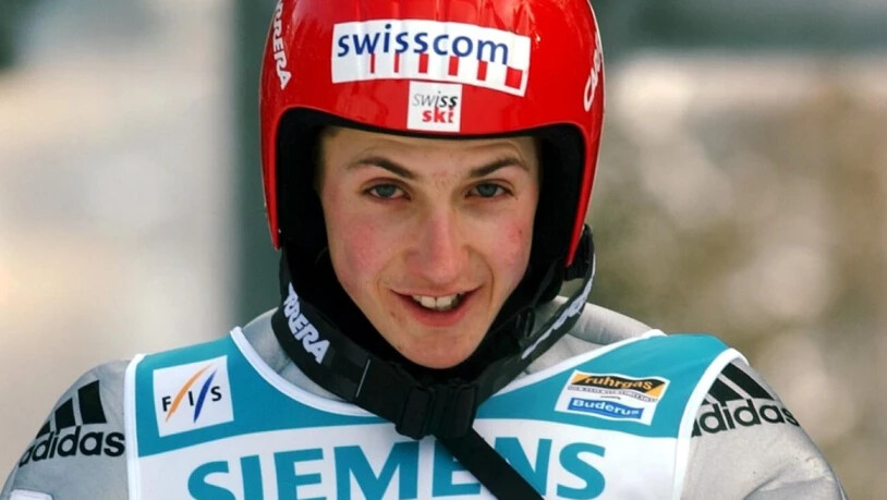 Gut gelaunt in Bischofshofen: 2001/2002 sprang sich Ammann an der Vierschanzentournee für die Olympischen Spiele warm