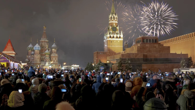 In Moskau begrüssten Tausende das neue Jahr auf dem Roten Platz.