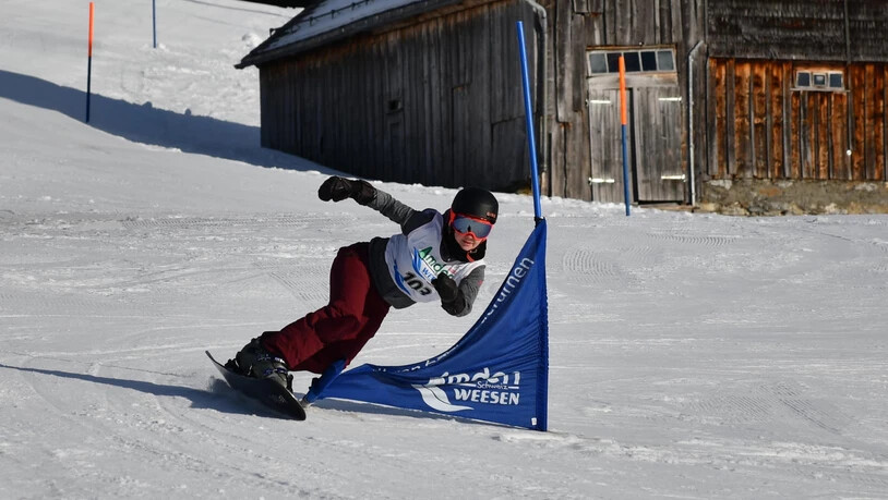 Clubmeistertitel. Schnell auf dem Snowboard: Nadine Bischof gewinnt.