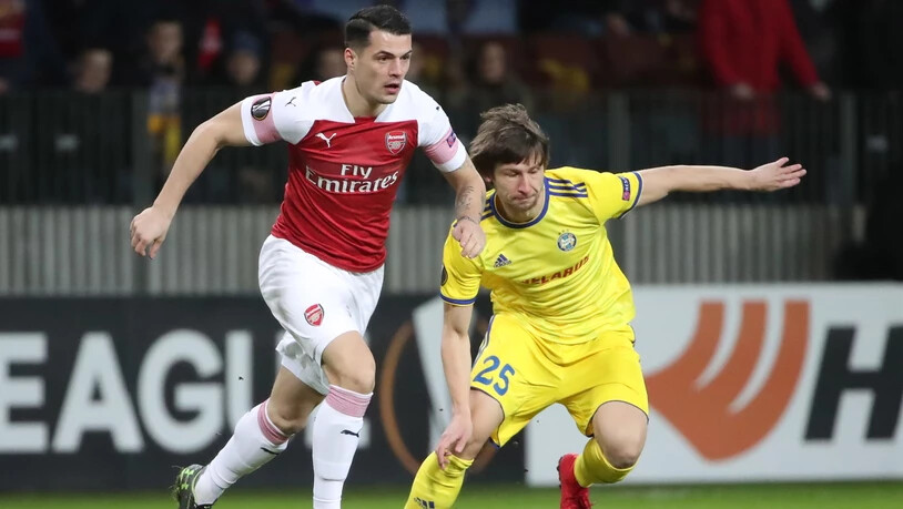 Granit Xhaka bereitete beim 3:0 von Arsenal gegen BATE Borissow zwei Treffer vor