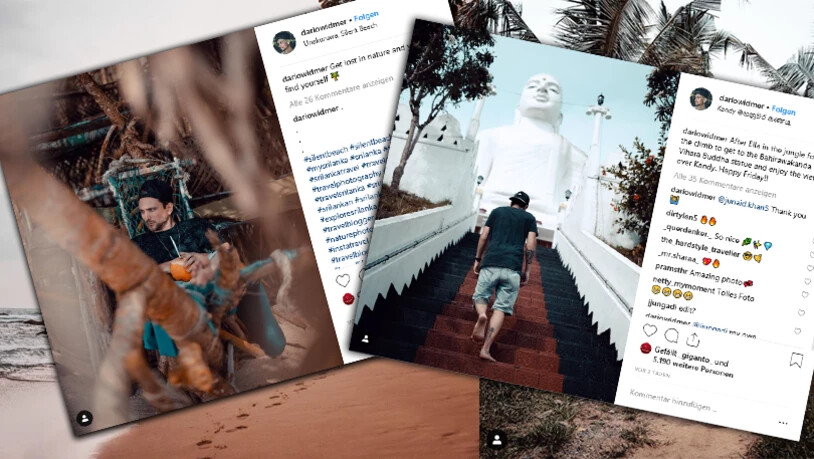 Dario Widmers Instagram-Account zeigt - wie so viele - vor allem Ferien- und Landschaftsbilder.