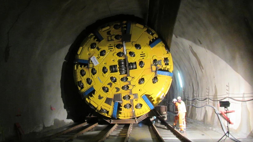 Magliadrun, die Tunnelvortriebsmaschine beim GKI im Unterengadin hat ihre Arbeit getan.