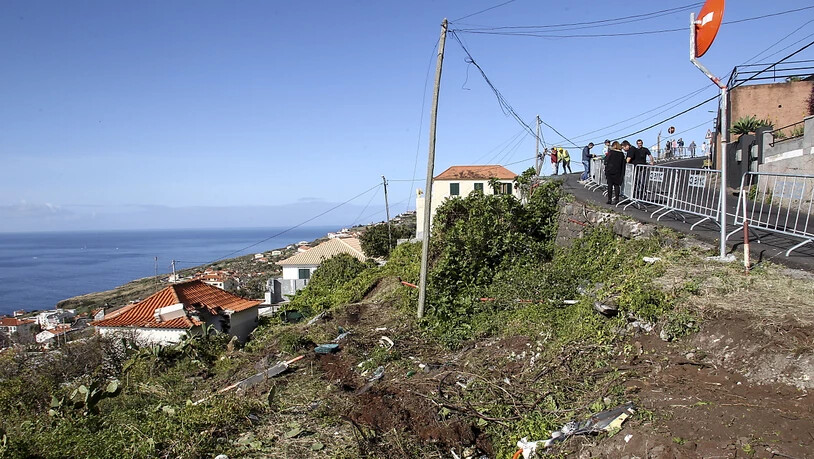 Blick auf die Unfallstelle auf der Insel Madeira.