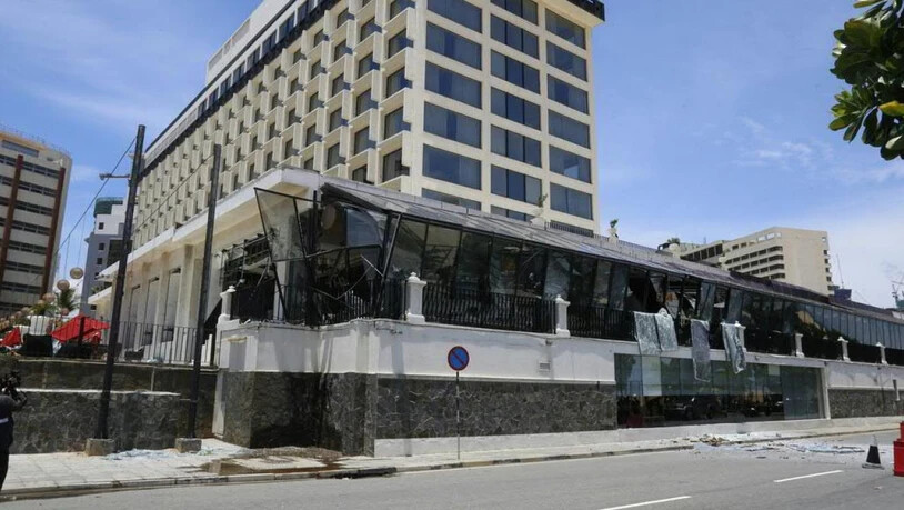 Auch das Kingsbury-Hotel war von einer Explosion am Ostersonntag betroffen und wurde stark beschädigt.