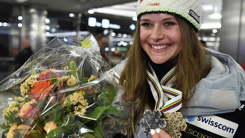 Corinne Suter war mit ihren beiden WM-Medaillen die Aufsteigerin von Swiss-Ski in dieser Saison