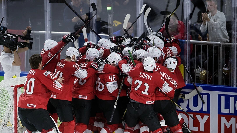 So jubelte die Schweiz vor einem Jahr nach dem Halbfinal-Erfolg über Kanada in Kopenhagen