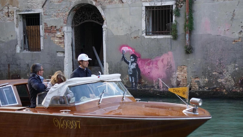 Diesmal Venedig: Der Streetart-Künstler Banksy teilt auf den Sozialen Medien mit, wieder ein Kunstwerk geschaffen zu haben.