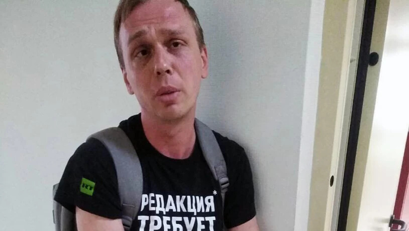 Der Investigativ-Journalist Iwan Golunow auf einem Polizeiposten am Donnerstag. Die Polizei wirft ihm Drogenbesitz vor.