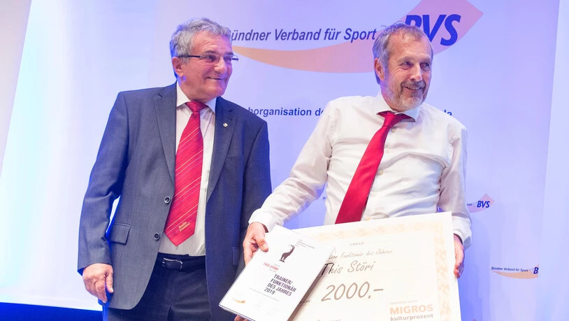 This Störi wird als Bündner Sportfunktionär des Jahres ausgezeichnet.