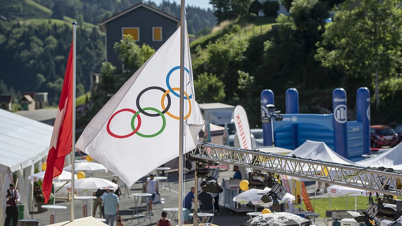 Über Schwellbrunn wehte am Freitagabend die olympische Flagge