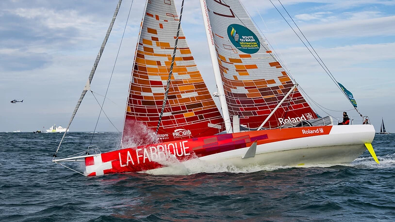 Fast acht Tage alleine im Nordatlantik unterwegs: Alan Rouras Boot "La Fabrique"