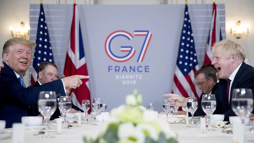 US-Präsident Donald Trump (l.) und Grossbritanniens Premierminister Boris Johnson am G7-Gipfel in Biarritz.