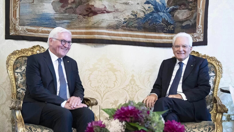 Bei dem Treffen im Quirinalspalast wurde deutlich, wie gross die gegenseitige Wertschätzung des deutschen Bundespräsidenten Steinmeier (l) und des italienischen Präsidenten Mattarella ist.