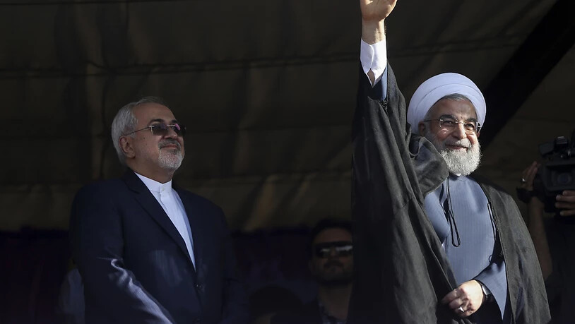Haben das Visum für einen Besuch bei der Uno in New York erhalten: Irans Präsident Hassan Ruhani (rechts) und sein Aussenminister Mohammed Dschawad Sarif. (Archivbild)