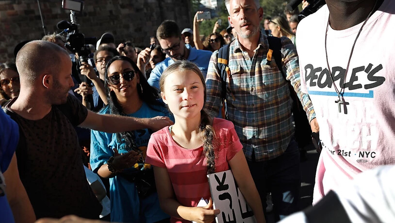 "Wir sind eine Welle der Veränderung": die schwedische Klimaaktivistin Greta Thunberg in New York.