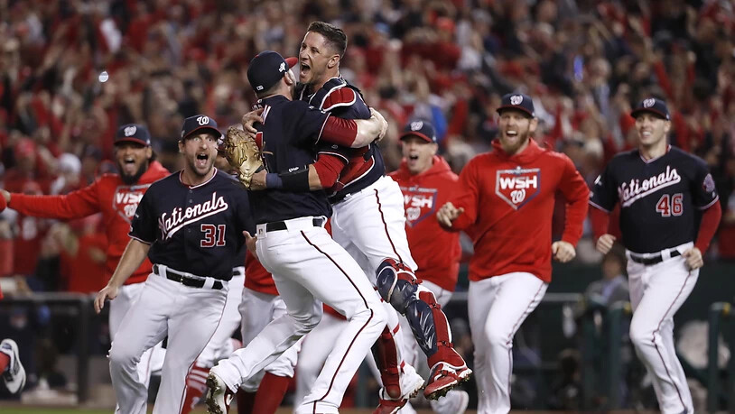 Die Freude bei den Spielern der Washington Nationals über das Erreichen der die World Series ist gross