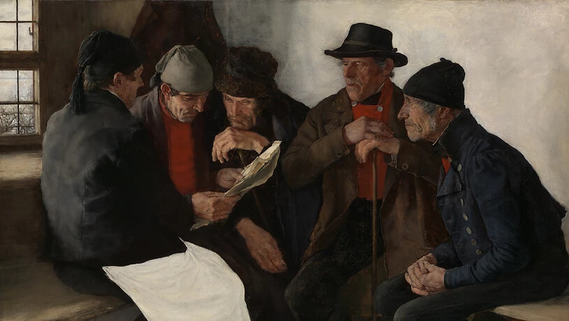 Mit seinem Gemälde "Die Dorfpolitiker" (1877) hat Wilhelm Leibl zwar die Kritiker an der Weltausstellung in Paris im Jahr 1878 vor den Kopf gestossen, aber dennoch einen durchschlagenden Erfolg verbucht.