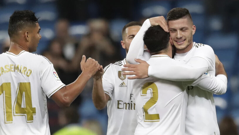 Luka Jovic freut sich über seinen ersten Treffer für Real Madrid