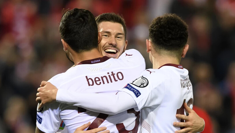 Loris Benito, Christian Fassnacht und Ruben Vargas schossen in Gibraltar ihren jeweils ersten Treffer in der A-Nationalmannschaft