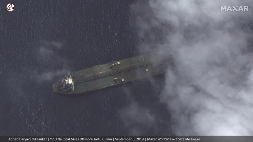 Satellitenbild eines iranischen Tankers vor der syrischen Küste. Die 29 Bündnisstaaten der Nato wollen den Weltraum als künftiges Operationsgebiet erklären. (Archivbild)